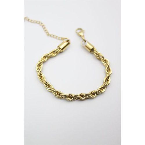 Burgu Çelik Bileklik 4mm - Altın