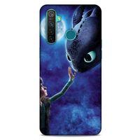 Oppo Realme 5 Pro Kılıf Dragons (40) Fit Silikon Kılıf Ejderha Takım Yıldızı