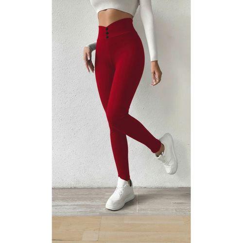 Kadın Yüksek Bel önden Düğmeli Dalgıç Tayt