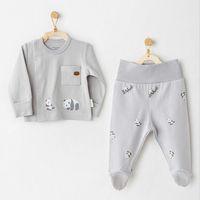 Eğitici Çocuk Andywawa AC26024 Keep Smiling 2'li Zıbın Takım Grey