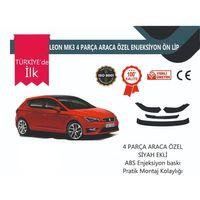 Seat Leon 2012 Sonrası 4 Parça Ön Lip Siyah