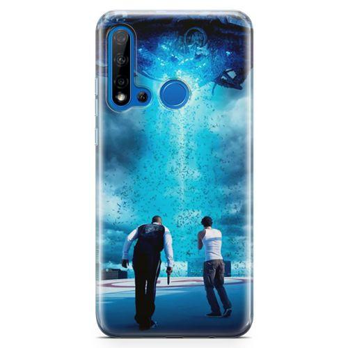 Huawei Nova 5i Kılıf Skyline Arka Kapak Koruma Desenli Full Koruyucu