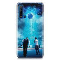 Huawei Nova 5i Kılıf Skyline Arka Kapak Koruma Desenli Full Koruyucu