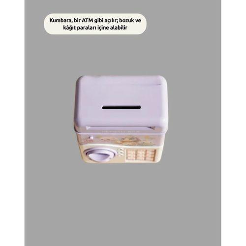 Mor Otomatik Para Girişli Elektronik Şifreli Kumbara