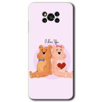 Poco x3 NFC Kılıf Baskılı Kapak - Sevgili Ayıcık + 5D Tam Kaplayan Cam