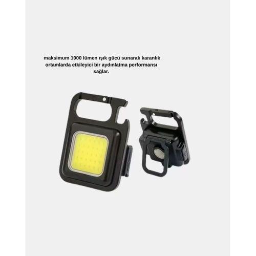 Usb Type-c Şarjlı Mini Fener – Manyetik, Katlanabilir Ve Şişe Açacaklı Tasarım