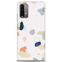 Xiaomi Redmi Note 9 4G Kılıf HD Baskılı Kılıf - Benekler ve Renkler + Tam Ekran Koruyucu