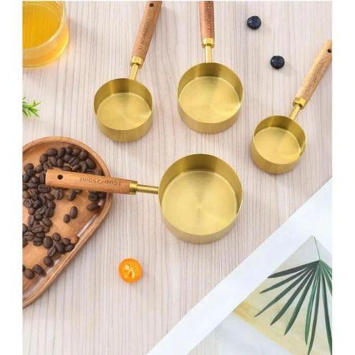 4'lü Ahşap Saplı Ölçü Kaşığı