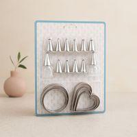 Metal Pasta Süsleme Uç ve Kurabiye Kalıbı Seti