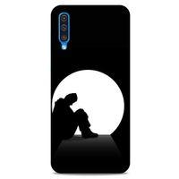 Samsung Galaxy A50 Kılıf Depresyon (46) Core Armor Kılıf Gri Cam Göbeği