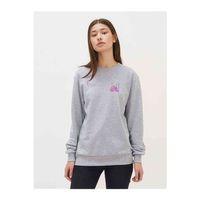 Watercolor Mosque Baskılı Gri Kadın Sweatshirt
