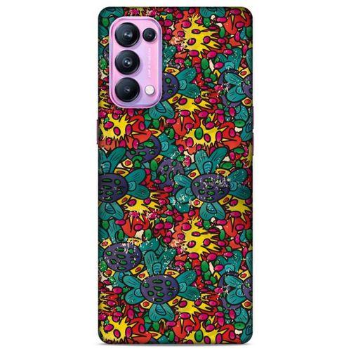 Lopard Oppo Reno 5 Pro 5G Uyumlu Kılıf Soyut Sanat (29) Baskılı Arka Koruma Kılıfı