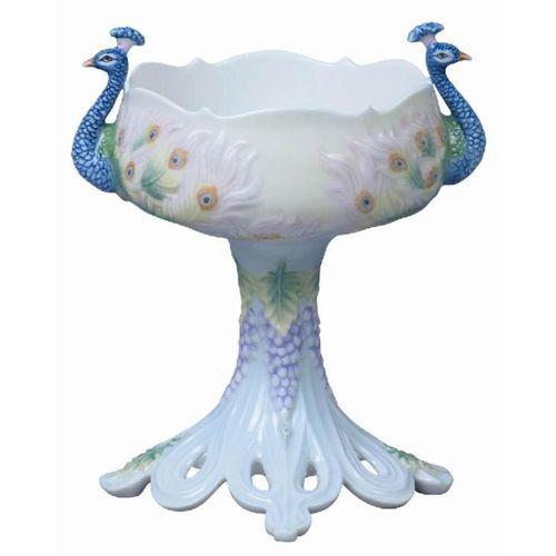 VERONESE BİBLOLAR › Wise Porselen-TAVUSKUŞU TABAK-11,5*11,5*16,5 CM-JAP20277AA