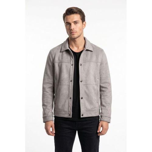 Erkek Siyah Regular Fit Mevsimlik Süet Spor Mont BGL-ST05437