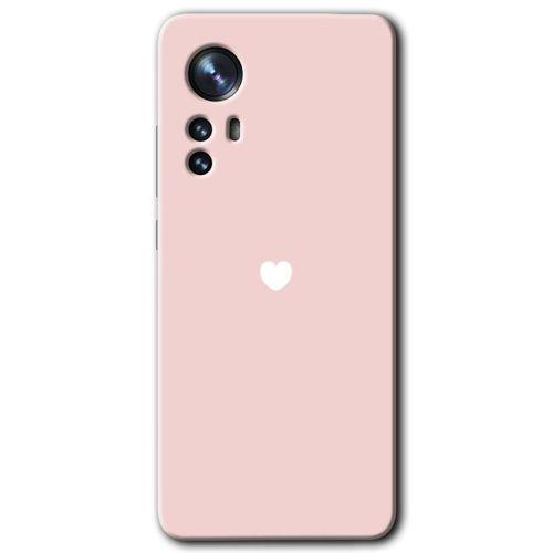 Xiaomi Mi 12 Pro HD Baskılı Kılıf + 9D Tam Ekran Koruyucu - Sade Kalp