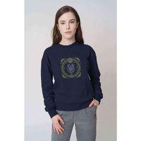 Burç Akrep Scorpio Baskılı Indigo Mavi Kadın Sweatshirt