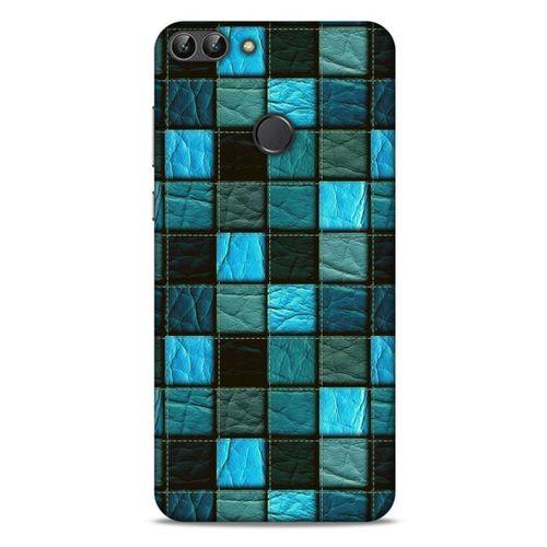 Huawei Psmart Kılıf Patchwork (27) Tasarımlı Kılıf Turkuaz Siyah