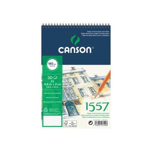 CANSON 1557 RESİM VE ÇİZİM BLOK 180 gram A5 20 Yaprak ÜSTTEN SPİRALLİ