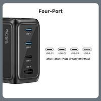 UNITEK REXO 140W 4 PORTLU AKILLI EKRANLI GAN SARJ CİHAZI (P1132ABK01-EU)