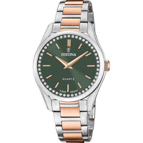 Festina F20620/2 Quartz Çelik Rose/Gri Yeşil Kadran 36 mm Kadın Kol Saati