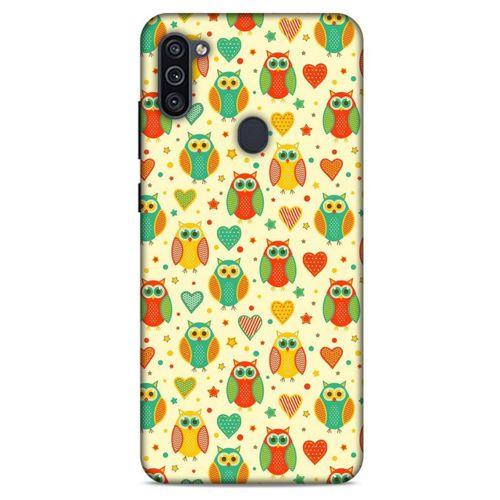 Baykuşlar (18) Desenli Silikon Kapak Telefon Kabı Samsung Galaxy M11 Kılıf