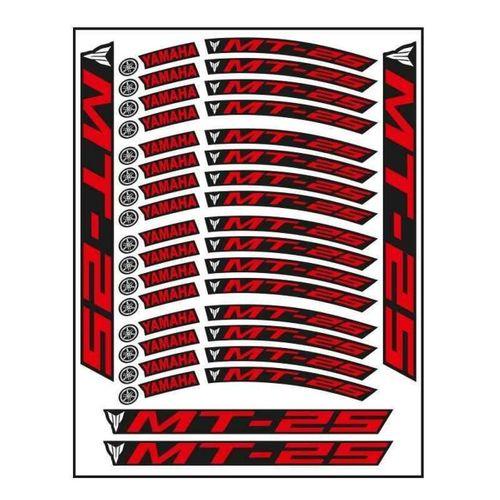 YAMAHA Yamaha Kırmızı Baskı Mt-25 Uyumlu 1 Set Jant Şeridi
