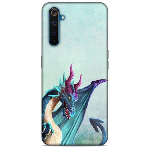 Oppo Realme 6 Kılıf Dragons (19) Kılıfları Mavi Ejderha