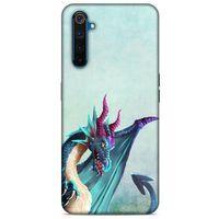 Oppo Realme 6 Kılıf Dragons (19) Kılıfları Mavi Ejderha