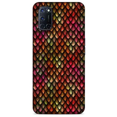 Oppo A52 Kılıf Dragons (8) Baskılı Kılıf Ejderha Deri Pembe