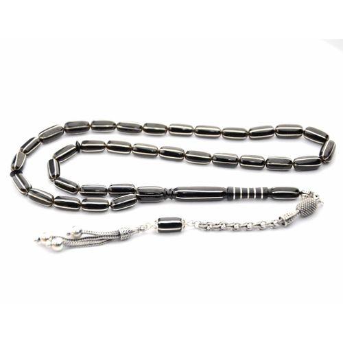 Oltu Taşı Kapsül Altılı Karpuz İşlemeli Özel Tasarım İmameli Tespih