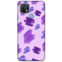 Oppo A15s Uyumlu Kılıf Mor Delisi (25) Antişok Kapak Suluboya