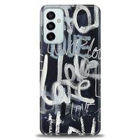 Samsung Galaxy M13 Kılıf HD Baskılı Kılıf - Gri Love + Tam Ekran Koruyucu
