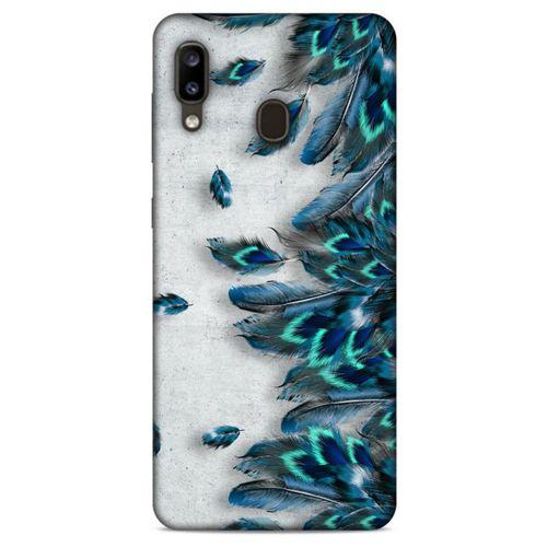 Samsung Galaxy A20 Kılıf Desenli Özel Seri Tüyler (41) Tank Kılıf