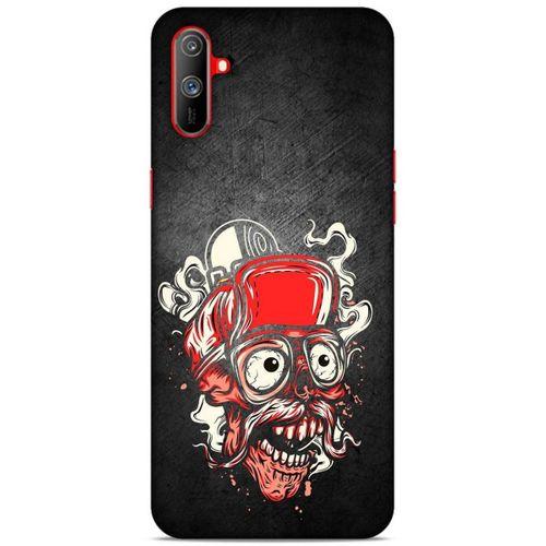 Lopard Oppo Realme C3 Uyumlu Kılıf Tattoo's (5) Koruma Kabı Kırmızı Siyah