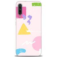 Xiaomi Mi A3 Kılıf HD Baskılı Kılıf - Üçgen Kare + Tam Ekran Koruyucu