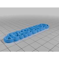 3D baskı FACUNDO isim plakası (Bu ürün Sadece Plastik parçadır - Almadan Önce Soru Sorabilirsiniz)