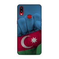 Samsung Galaxy A10s Uyumlu Kılıf Azarbaijan (19) Kılıfları Yumruk Bayrak