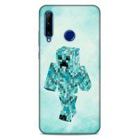 Lopard Huawei Y6P Uyumlu Kılıf PiXel (47) Crystal Flex Kılıf Diamond Creeper
