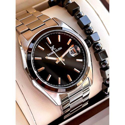 Daniel Klein Klasik Erkek Kol Saati Çelik Kordon 3 ATM Suya Dayanıklı Bileklik Hediyeli VS.BLKT.0606