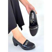 Yoer Siyah Rugan Dolgu Topuk Ayakkabı