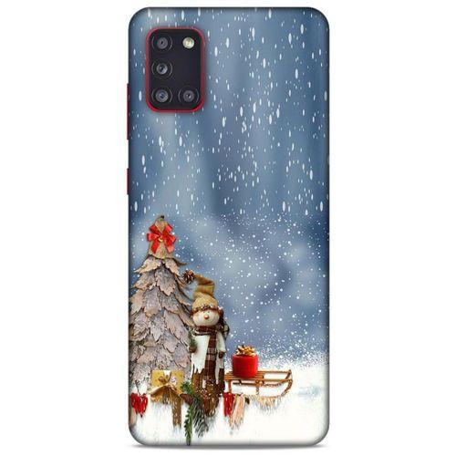 Samsung Galaxy A31 Kılıf Snowix (5) Koruma Kabı Gri Beyaz
