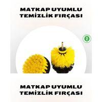 3’lü Matkap Ucu Fırça Seti – Derinlemesine Temizlik, Tüm Yüzeylerle Uyumlu