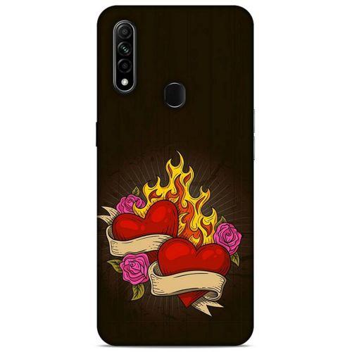 Lopard Oppo A31 Uyumlu Kılıf Tattoo's (14) Lansman Kılıf Çift Kalp