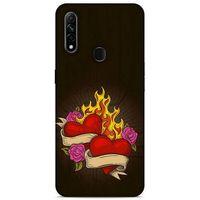Lopard Oppo A31 Uyumlu Kılıf Tattoo's (14) Lansman Kılıf Çift Kalp
