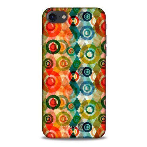 Apple Iphone 8 Kılıf Pastel Renkler (31) TPU Kılıf Kırmızı Yeşil