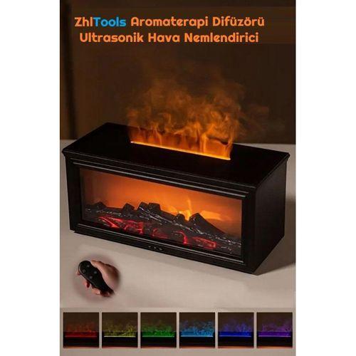Zhltools A4 Şömine Esintili Aromaterapi Difüzörü Ultrasonik Hava Nemlendici