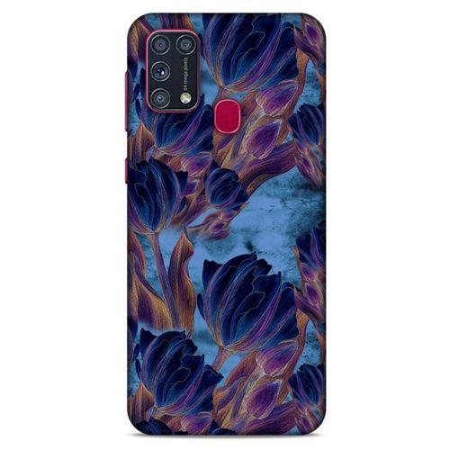 Samsung Galaxy M31 Uyumlu Kılıf Mavi Delisi (49) Ultra Silikon Kılıf Lale