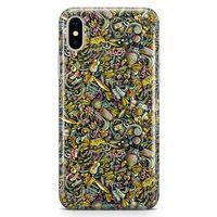Apple iPhone XS Kılıf Şapka Eldiven Doodle Arka Kapak Koruma Desenli Full Koruyucu