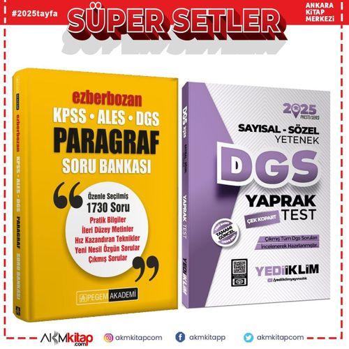 Pegem Ezberbozan Paragraf Soru ve Yediiklim DGS Sayısal Sözel Yetenek Çek Kopart Yaprak Test Seti 2 Kitap