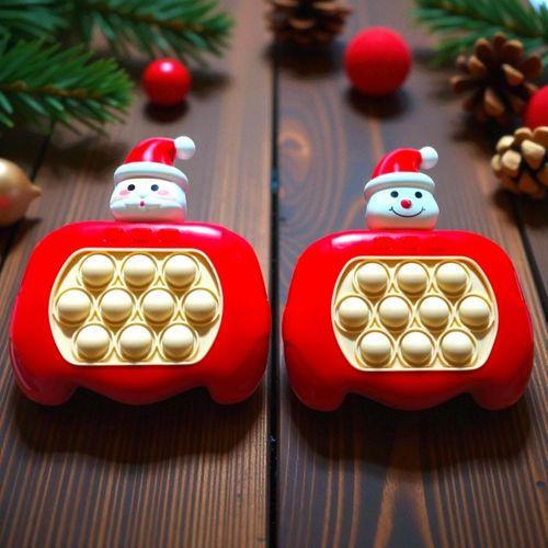 YÜKSEK KALİTE 2Lİ SET KARDAN ADAM POPİT NOEL BABA POPİT OYUNU SESLİ IŞIKLI POPİT YILBAŞI HEDİYELERİ